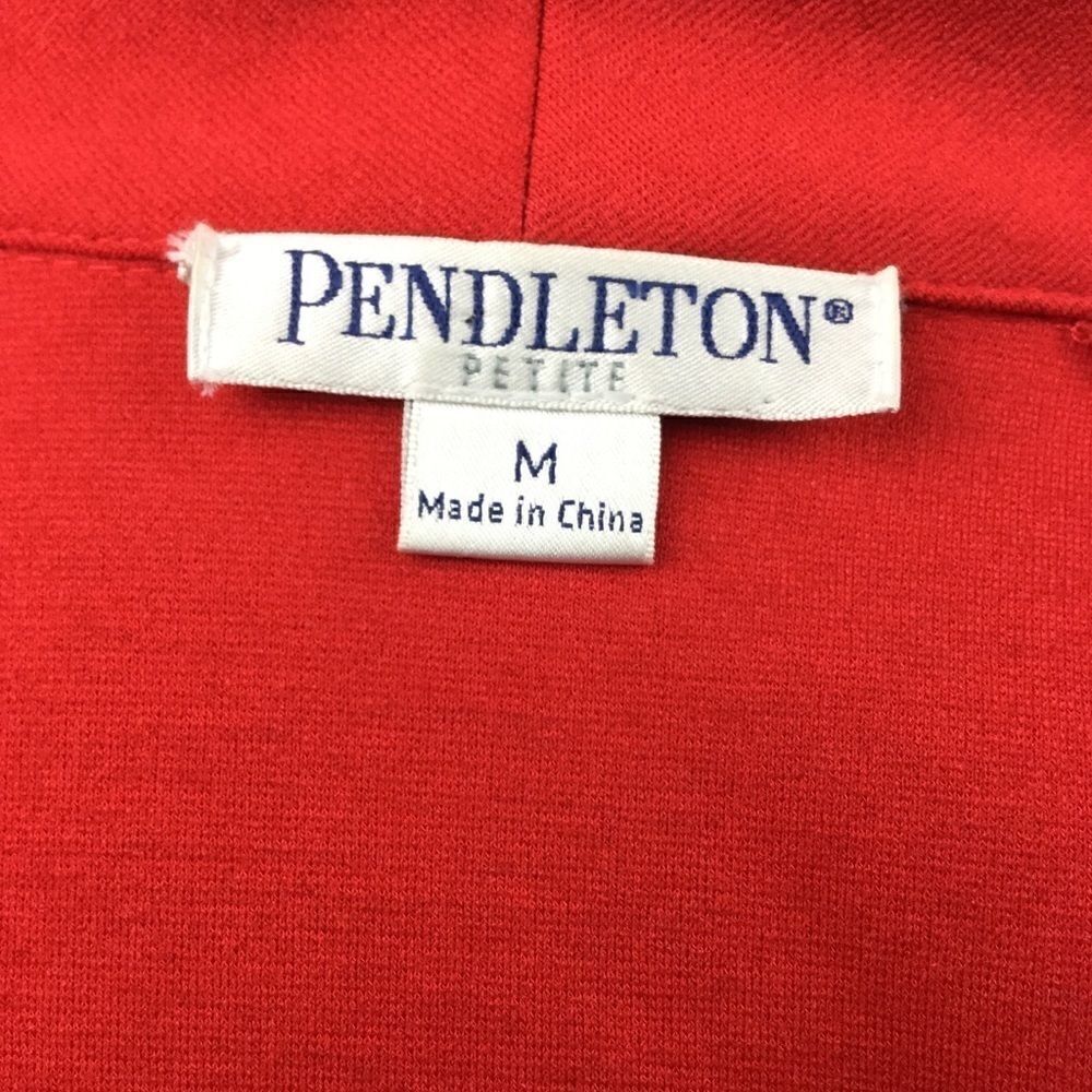 Pendleton Red Tie Waist Modal Wool Jacket MP - Picture 2 of 11
